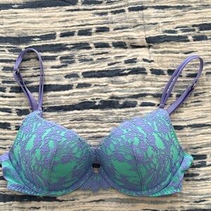 Victoria’s Secret Very Sexy push up bra in teal and light blue/violet